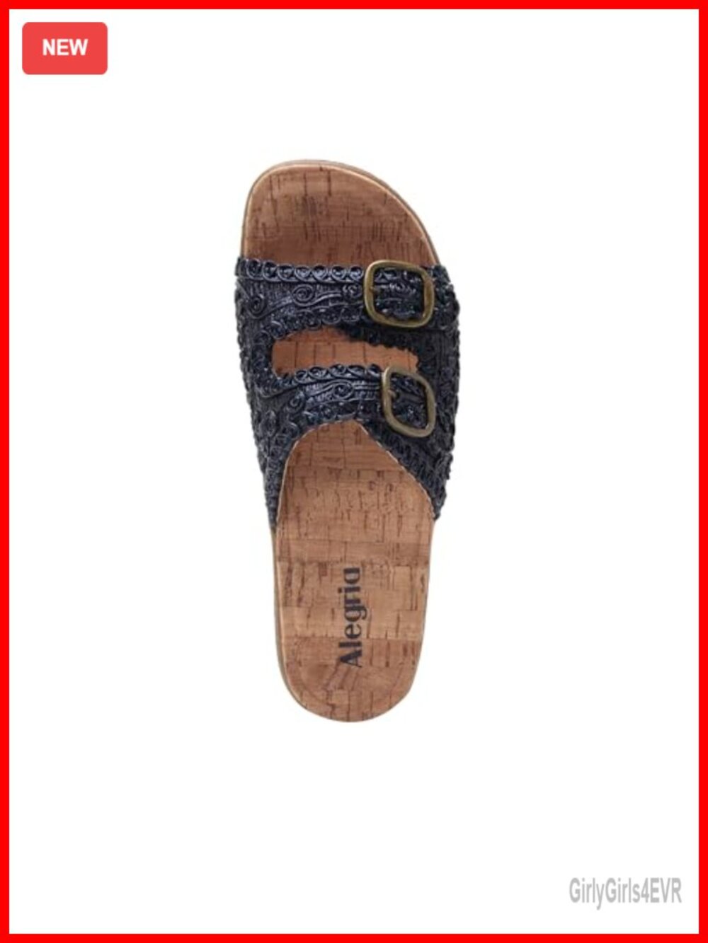Alegria Oona Slide Sandal Double Adjustable Buckle Straps Slide Sandal - Picture 4 of 6